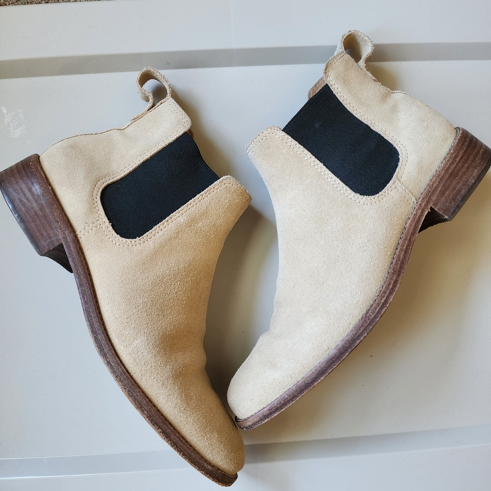 Madewell Tan Suede Ankle Boots - Picture 2 of 8